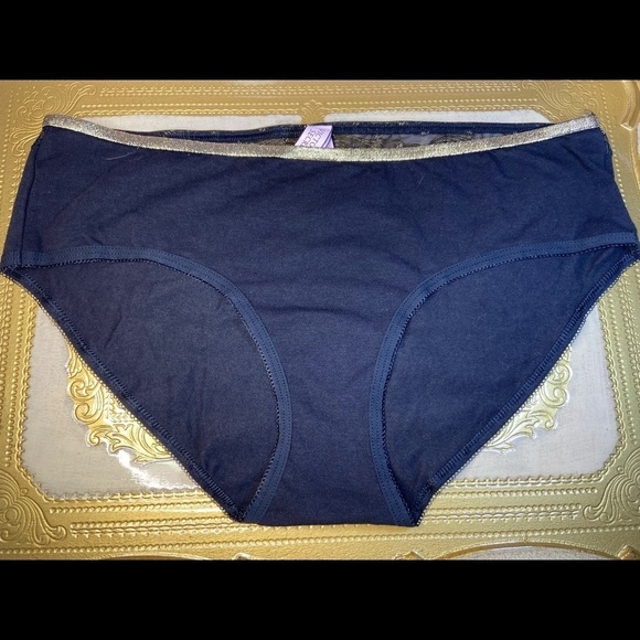 Victoria Secret Dark Blue Gold Hiphugger - Picture 2 of 7